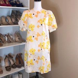 A New Day printed poof sleeve dress size xs